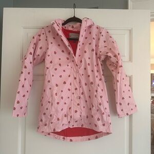 Hunter Pink Strawberry Kids raincoat